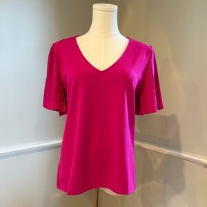 NWT Ann Taylor Bright Pink Top